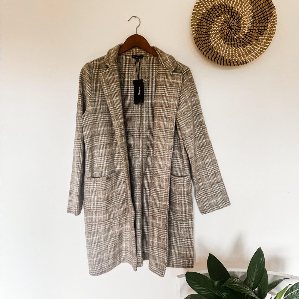 Soft checkered blazer with tags
